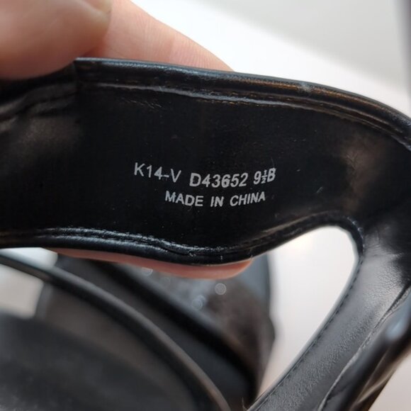 Cole Haan Korban Leather Glitter Sandals Wide Straps Ankle Platform Size 9.5 - Picture 11 of 12